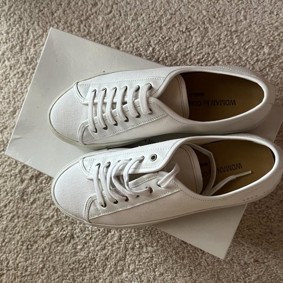 NEW Common Projects White/Off White Tournament Low Canvas Sneaker - Picture 5 of 6